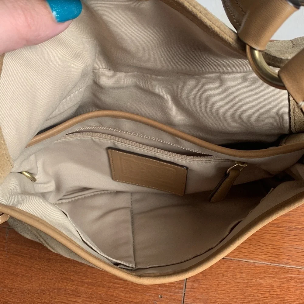 Coach Tan Suede Mini Soho Shoulder Bag - Picture 7 of 16